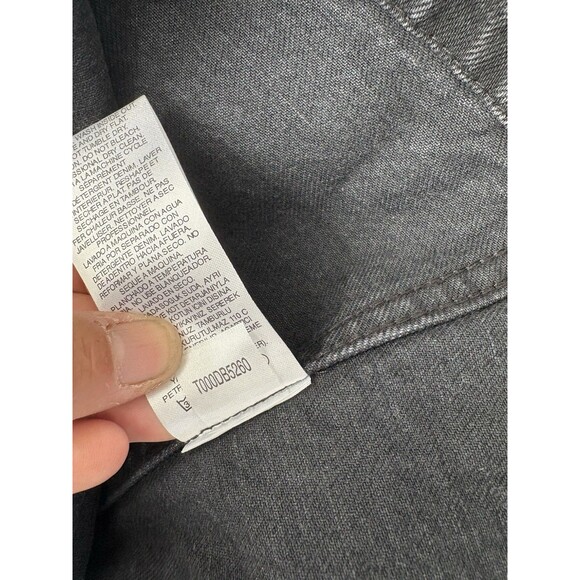 Tibi Womens Skirt Black Denim Jean Midi with Front Slit NWT - Picture 8 of 9